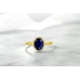 thumbnail image 6 of Gem Stone King 10K Yellow Gold Oval Blue Sapphire and Diamond Engagement Ring for Women (1.79 Cttw, Gemstone Birthstone), 6 of 6