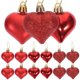 thumbnail image 1 of 24pcs Heart Shape Ball Pendants Valentine's Day Ball Hanging Ornaments Valentine's Day Decor, 1 of 4