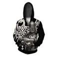thumbnail image 3 of Sudadera con capucha de otoño para hombre, sudadera con capucha con estampado de caballero y guerrero, sudadera con cremallera, sudadera con capucha informal holgada, ropa Y2k, sudadera, 3 of 4