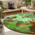 thumbnail image 3 of Round Area Rugs 6Ft, Green St. Patrick's Day Non-Slip Washable Circle Rugs Carpet, Green Lucky Clovers Dog Indoor Outdoor Rug Floor Mats Throw Runner for Bedroom Living Room Bathroom, 3 of 8