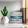 thumbnail image 5 of Blue Ocean Waves Seagulls Wooden Box Sign Gifts for Kids Funny Summer Decor for Classroom Chic Desk Decor Rustic Table Decorations Wood Block Signs For Shelf Desk Decoration 7x7 In, 5 of 6