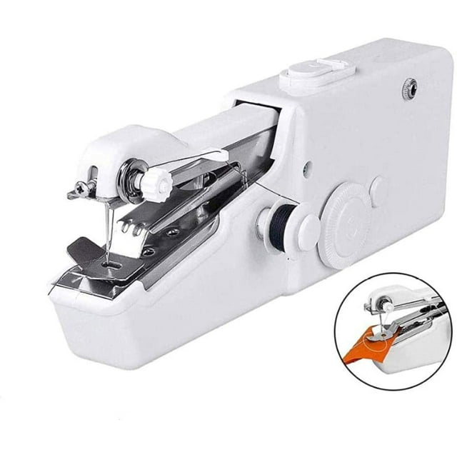 Handheld Sewing Machine, Portable Mini Electric Sewing Machine Small Cordless Handy Stitch Machine Kit for Beginner Fabric Sewing Practical,Fast Stitching, for Fabric, Clothing, Kids Cloth