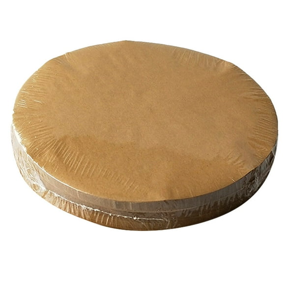 GOOHOCHY 100 Chemises Rondes en Papier pour l'Hiver, Résistantes à l'Eau, pour Magdalènes, Barbacos, Couleur Marron (25,4 cm)