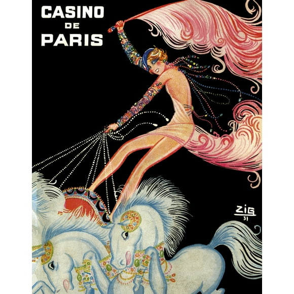 Porgramme Cover For Paris Qui Brille At The Casino De Paris, Print By Mary Evans Jazz Age Club Collection