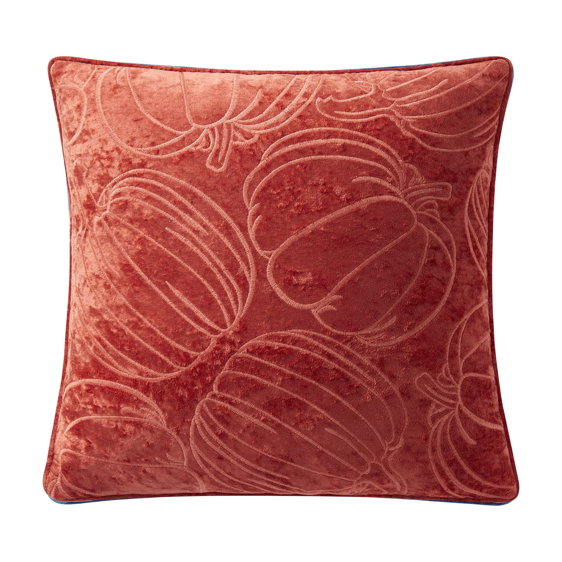 (2 pack) Way to Celebrate 18" x 18" Orange Embroidered Pumpkins Decorative Pillow