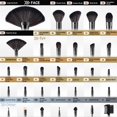 thumbnail image 2 of XINQIHANG Makeup Brushes 32pcs, Professional Makeup Brush Set, Kabuki Face Eyes Shadow Eyeliner Foundation Blush Lip Powder Liquid Cream Blending Brushes (BLACK) Black, 2 of 6