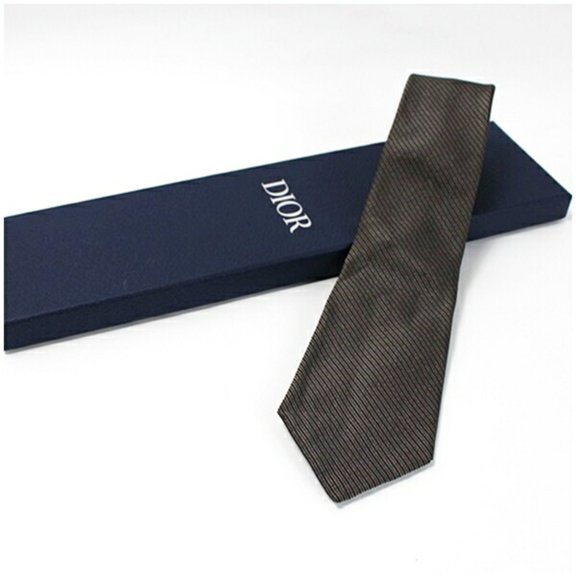 Pre-Owned Christian Dior Silk Nylon Tie Striped Men's