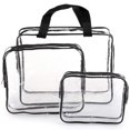 thumbnail image 2 of Set de 9 bolsas de maquillaje Hedume, transparentes, impermeables, de PVC, de viaje, 2 of 6