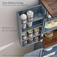 thumbnail image 5 of ACCOHOHO 72" Tall Kitchen Pantry, Farmhouse Storage Cabinet with Barn Doors, Drawer and Adjustable Shelves, Rustic Wood Cupboard for Kitchen, Dining Room, Bathroom, Rustic Blue, 5 of 7