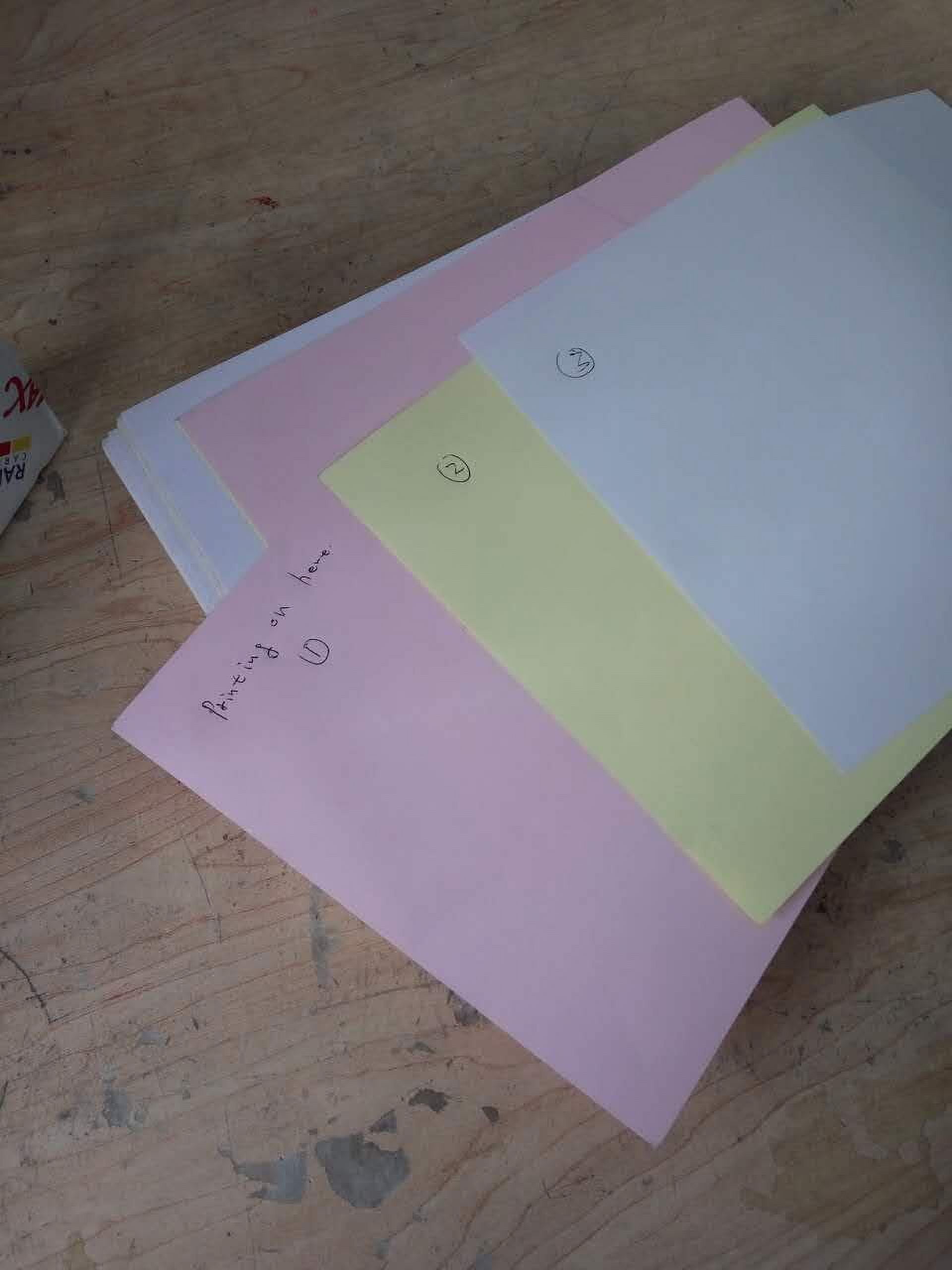 Rainbow Max NCR Carbonless Papers 3 Parts, Letter Size, White & Canary & Pink, for Laser & Inkjet Printer X 4 Reams 668 Sets