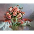 thumbnail image 2 of Rogozina, Svetlana 24x20 White Modern Wood Framed Museum Art Print Titled - Still Life with Roses, 2 of 4
