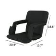 thumbnail image 5 of ZENY Stadium Seats Chairs for Bleachers or Benches - 5 Reclining Positions(Black), 5 of 6