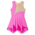 thumbnail image 4 of Aislor Girls Sleeveless Figure Ice Roller Skating Dress Rhinestone Gymnastic Leotard Skating wear Size 6-16 Rose Pink 8, 4 of 6