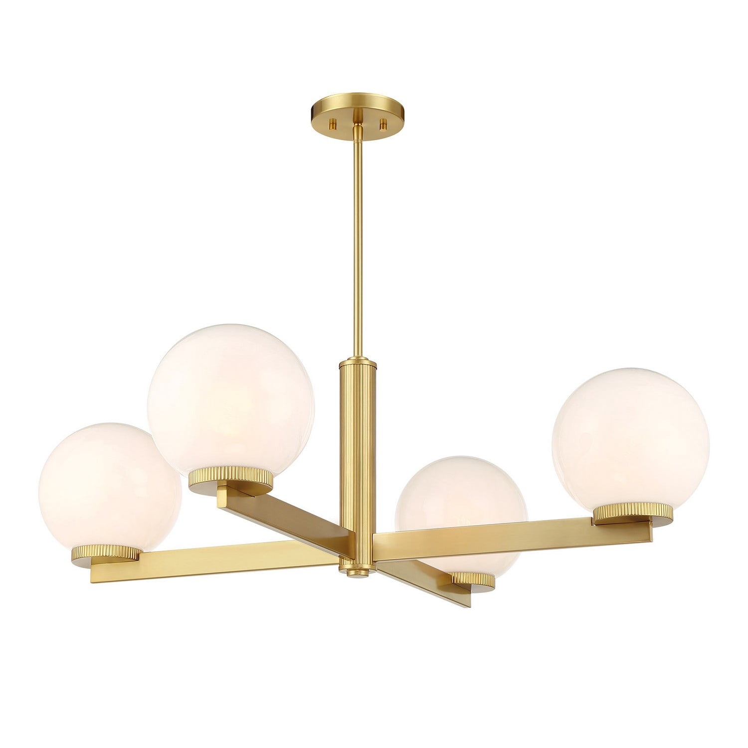 Chandelier in Natural Brass