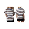thumbnail image 3 of Yunliwuli Women's Loose T-Shirt Casual Short Sleeve Crewneck Striped Print/Solid Color Tops Summer Shirts, 3 of 10