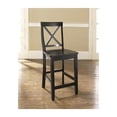 thumbnail image 5 of Maykoosh Eclectic Elegance X-Back Bar Stool (Set of 2), 24-inch Seat Height, Black, 18.13"D x 18.25"W x 41"H, Ideal Bar Stool for Dining or Pub Tables, 5 of 6