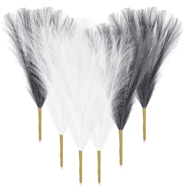 6 PCS Simulación Pampas Grass Tondos cortos Pampas Artificial Grass Bouquets Bouquets Sala de estar Decoraciones de dormitorio de cocina