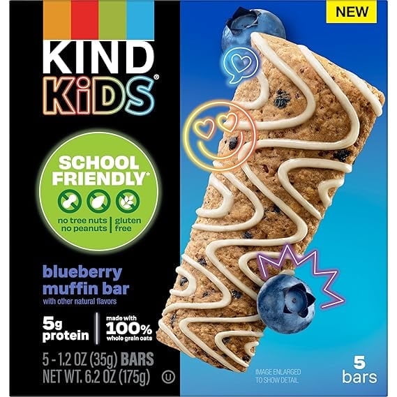 KIND Kids Bar Tree Nut Free Peanut Free Gluten Free Chocolate Chip -- 5 Bars