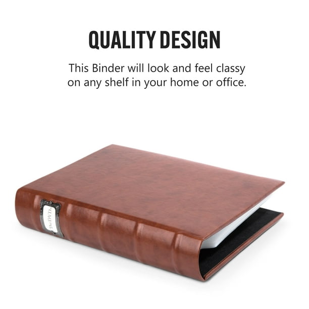 Bellagio-Italia CD/DVD Storage Binder - Corona Caffe - Leather