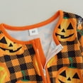 thumbnail image 5 of MUXiin Baby Boys Romper Jumpsuit Long Sleeve Pumpkin Print Zip Up Outfit Soft Comfortable Playwear For Toddler 0-18 Months,Orange,6-12 Months, 5 of 7
