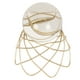 thumbnail image 3 of Bola de arte de cristal artificial decoración de bola de arte de cristal de imitación abstracta moderna con soporte en forma de pétalo dorado S, 3 of 5