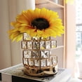 thumbnail image 4 of Lámpara de Mesa Inalámbrica Girasol, 3 Lámparas de Cristal de Colores, Lámpara de Noche Táctil, Atenuación Infinita con Carga USB, Luz ., 4 of 6