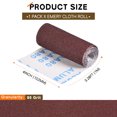 thumbnail image 2 of Uxcell 4" x 3.28Ft Sandpaper Roll, 80 Grit Emery Cloth Roll Abrasive Sandpaper Aluminum Oxide Sand Paper for Wood Furniture Floor Automotive Plumbing Finishing Metal Polishing, 2 of 7