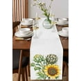thumbnail image 2 of Hokiten Table Runners 48 Inches Long Dress Scarves, Sunflower Farmhouse Kitchen/Dining Table Runner, Short Coffee Tablerunners, Farmhouse Nature Garden Florals Watercolor 13x48 Inch, 2 of 7