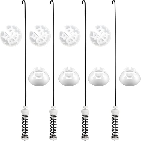 Updated W10780048 Washer Suspension Rod Kit 4pcs (23.6in) Compatible with Whirlpool Kenmore Amana Maytag Washing Machine WTW4800XQ1 WTW4800XQ2 ATW4675YQ1 WTW4800XQ4 MVWC200XW2 WTW4930XW1 by
