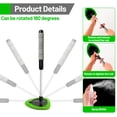 thumbnail image 3 of STORGENER Windshield Cleaner Tool, Extendable Handle Car Interior & Exterior Window Cleaning Tool with 4 Reusable Microfiber Pads, Auto Glass Wiper Brush Kit for Cars, Green, 3 of 7