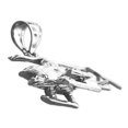 thumbnail image 4 of Rhodium Plated 925 Sterling Silver Cobra Helicopter Pendant, 4 of 5