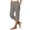 Gray15, variant on Sweatpants Women Cotton Linen Loose Straight Leg Elastic High Waist Side Slit Button Detail Capri Cropped Solid Pants with Side Pockets Jeans for Women