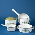 thumbnail image 2 of Bateria de cocina Peltre Cinsa Cantabria blanco con filo verde, 2 of 8