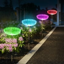 Celectigo Solar Garden Lights, Waterproof Color-Changing LED Stake Lights with Auto On/Off for Pathways and Backyard Landscapes, 4 Pack