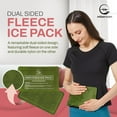 thumbnail image 2 of 2 Pack Reusable Ice Packs for Injuries - Soft Ice Pack with Velvet Soft Fleece Fabric | Flexible Hot and Cold Gel Ice Pack Set- Cold Packs for Injuries, Knee, Back, Neck Pain - 10 x 6, Green, 2 of 7
