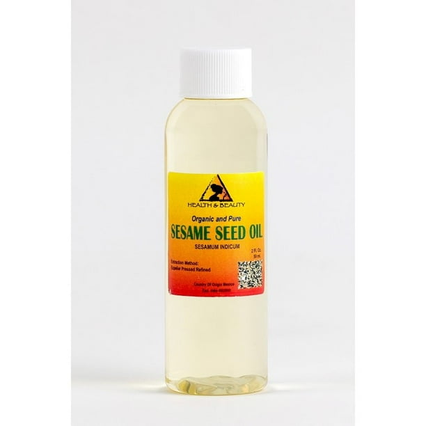 SESAME OIL REFINED ORGANIC CARRIER EXPELLER PRESSED 100 PURE 2 OZ