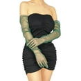 thumbnail image 4 of YooGuoGuo Women's Pleated Tulle Long Gloves Stretchy Mesh Sexy Sheer Gloves Bridal Wedding Dance Tea Party Christmas Accessory, 4 of 6