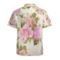thumbnail image 3 of High Quality Hawaiian Shirts for Men Short Sleeve Aloha Beach Shirt Floral Summer Casual Button Down Shirts Blouses WKLE32, 3 of 7