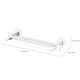 thumbnail image 3 of Toallero de baño de pared con estante de almacenamiento | Montaje adhesivo sin taladro | Organizador plegable de plástico blanco para toallas y artículos de tocador, 3 of 6