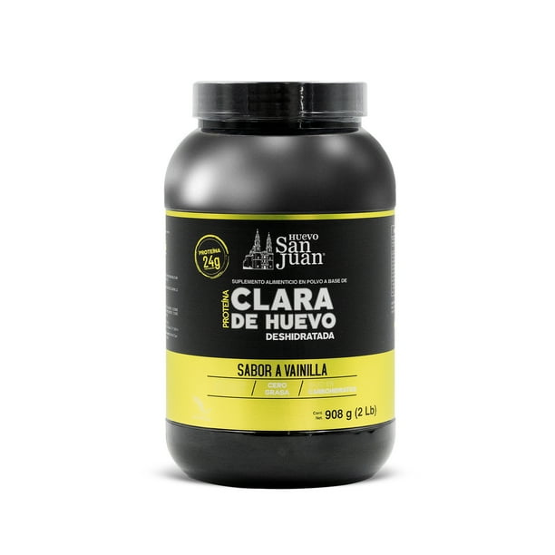 Proteína Albúmina Clara de Huevo San Juan 908 gr Sabor Vainilla Proteína Natural Albúmina de Huevo