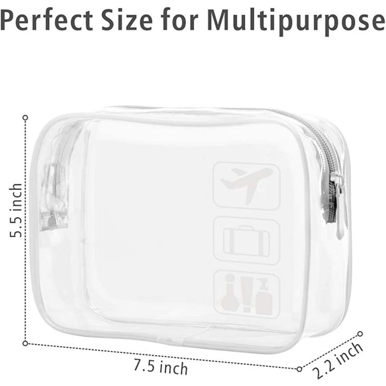 Clear Toiletry Bag, OSLEI 3 Pack TSA Approved Toiletry Bag Quart