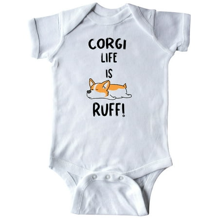 

Inktastic Corgi Life is Rough Gift Baby Boy or Baby Girl Bodysuit