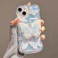thumbnail image 1 of Funda suave con soporte de mariposa láser 3D para iPhone 13, 12, 11, 14 Pro, X, XR, XS, MAX Plus + cubierta trasera con borde ondulado Fivean unisex, 1 of 2