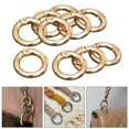 thumbnail image 1 of 10Pcs Round Spring Snap Hooks Carabiner Circle for Link Chains Link Key Chains Key Aureate 20mm, 1 of 8