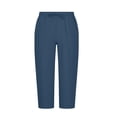 thumbnail image 5 of BVOFAR Capri Pants for Men Below Knee Length Elastic Waistband Work Crop Trousers Casual Summer Drawstring Capris with Pockets Navy XL, 5 of 8