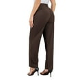 thumbnail image 2 of Pantalons Taille Haute pour Femmes, Pantalons Taille Haute avec Poche Fermeture Éclair Performance Solide, 2 of 5