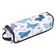 thumbnail image 2 of Hair Tool Organizer Bag with Heat Resistant Mat Removable Travel Storage Case for Hot Air Brushes Curling Irons Cute Butterflies and Hearts Pattern, 2 of 8