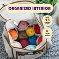 thumbnail image 3 of Craftbud Crochet Bag Yarn Organizer, Durable Knitting Bag For Crocheting Organizer Accessories, Warm Gray, 3 of 6