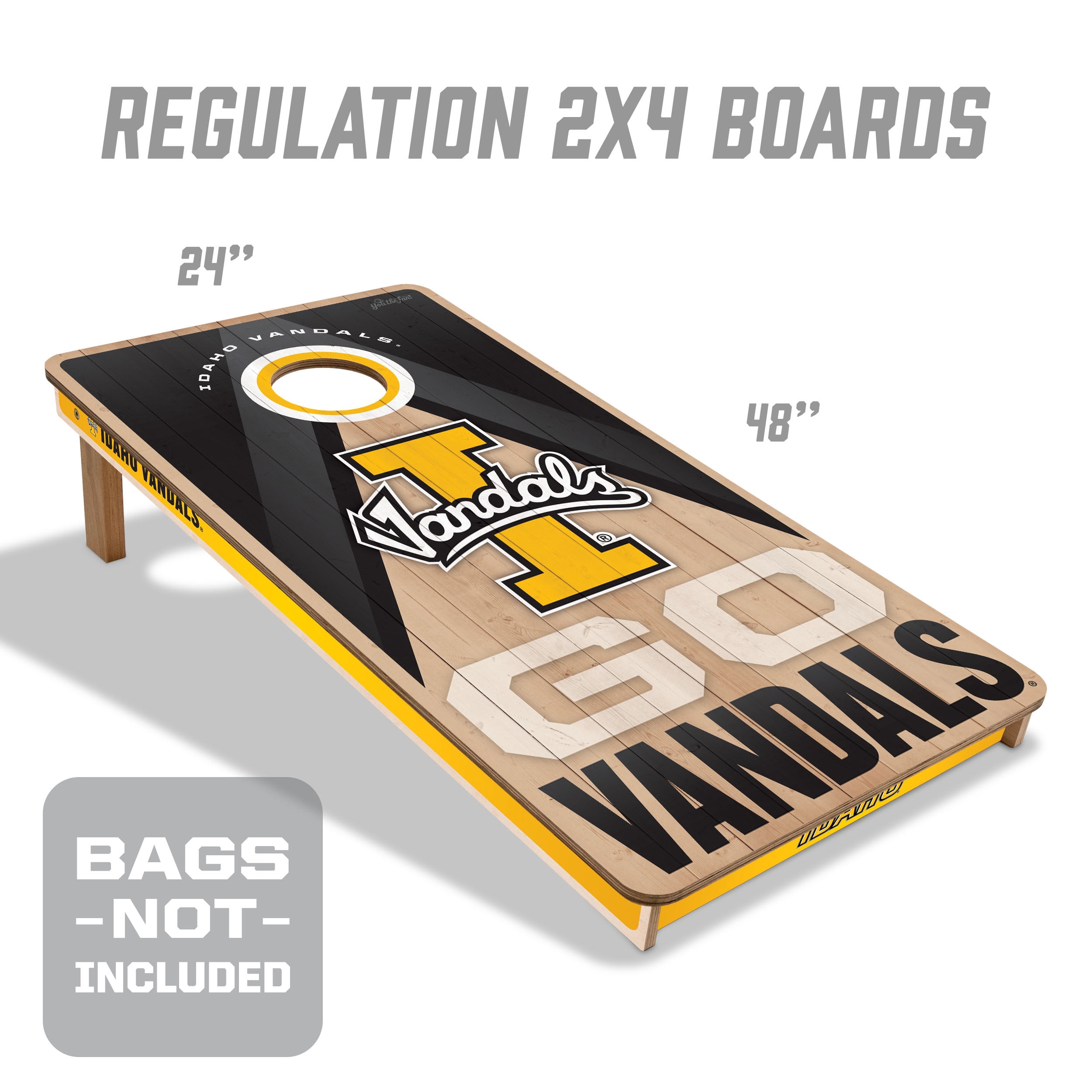 YouTheFan NCAA Idaho Vandals 2X4 Slogan Series Cornhole NO BAGS