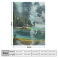 thumbnail image 4 of Shiartex Yellowstone Throw Blanket, Grand Prismatic Spring in Wyoming USA Geology Thermal Steam Geyser Photo, Flannel Accent Piece Soft Couch Cover for Adults 40x50in, 4 of 6